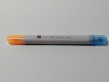 スクエアボディと1本で２色！WILL STATIONERY ACTIC蛍光マーカー